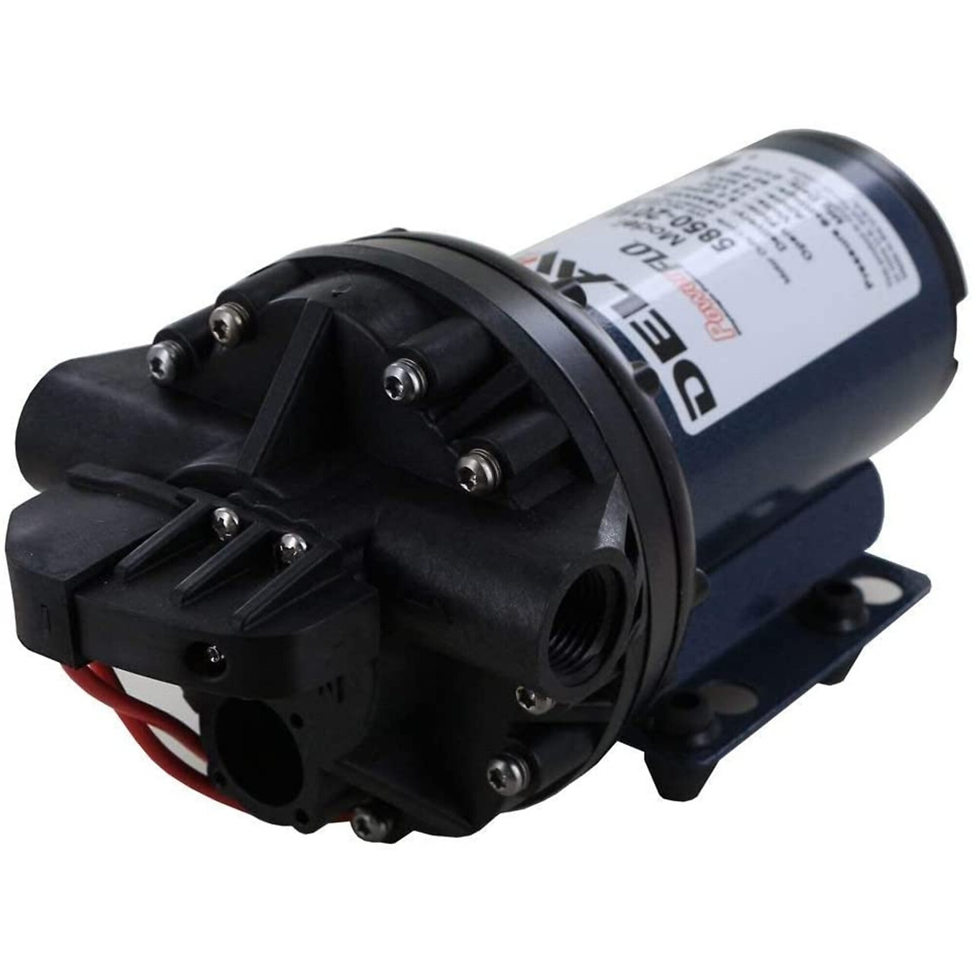 Delavan Pumps, 12v DEMAND STYLE DIAPHRAGM SPRAYER PUMP, Volts 12 Pump Type Diaphragm, Max. Flow Rate 5 GPM, Model# 5850-201E-SB